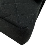 シャネル CHANEL マトラッセダブルフェイスチェーンショルダー 4番台 ブラック　 シルバー金具 コットンジャージー レディース ショルダーバッグ