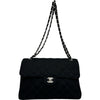 シャネル CHANEL マトラッセダブルフェイスチェーンショルダー 4番台 ブラック　 シルバー金具 コットンジャージー レディース ショルダーバッグ