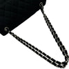 シャネル CHANEL マトラッセダブルフェイスチェーンショルダー 4番台 ブラック　 シルバー金具 コットンジャージー レディース ショルダーバッグ