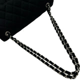 シャネル CHANEL マトラッセダブルフェイスチェーンショルダー 4番台 ブラック　 シルバー金具 コットンジャージー レディース ショルダーバッグ