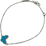 ヴァンクリーフ＆アーペル Van Cleef & Arpels スウィートアルハンブラパピヨンブレス ホワイトゴールド Au750 ターコイズ ジュエリー