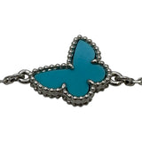 ヴァンクリーフ＆アーペル Van Cleef & Arpels スウィートアルハンブラパピヨンブレス ホワイトゴールド Au750 ターコイズ ジュエリー