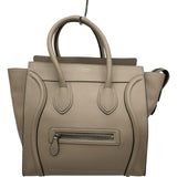 セリーヌ CELINE ラゲージミニショッパー 165213 ベージュ シルバー金具 レザー レディース ハンドバッグ
