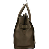 セリーヌ CELINE ラゲージミニショッパー 165213 ベージュ シルバー金具 レザー レディース ハンドバッグ