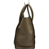 セリーヌ CELINE ラゲージミニショッパー 165213 ベージュ シルバー金具 レザー レディース ハンドバッグ