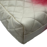シャネル CHANEL ココマーク2WAYチェーントート 17番台 アイボリー/ピンク シルバー金具 キャビアスキン レディース ショルダーバッグ