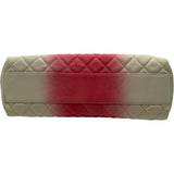 シャネル CHANEL ココマーク2WAYチェーントート 17番台 アイボリー/ピンク シルバー金具 キャビアスキン レディース ショルダーバッグ