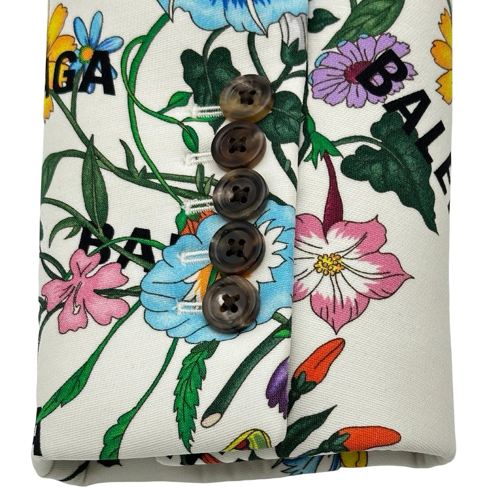 （最終値下げ）GUCCI BALENCIAGA フローラル テーラードジャケット グッチ GUCCI ✖ BALENCIAGA フローラルロゴジャケット 676217