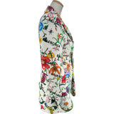 グッチ GUCCI ✖ BALENCIAGA フローラルロゴジャケット 676217 アイボリー シルク レディース その他アウター