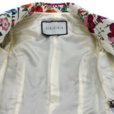 グッチ GUCCI ✖ BALENCIAGA フローラルロゴジャケット 676217 アイボリー シルク レディース その他アウター