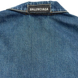 バレンシアガ BALENCIAGA アップサイドダウン デニムジャケット 625989 インディゴ デニム レディース デニムジャケット