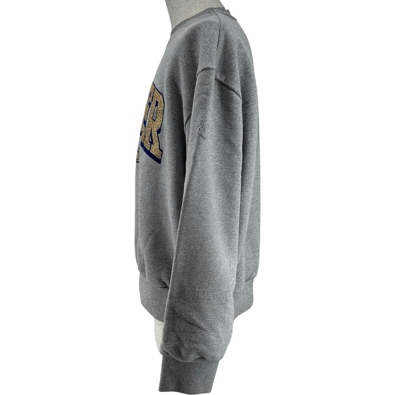 モンクレール MONCLER ラメロゴスウェットシャツ グレー コットン