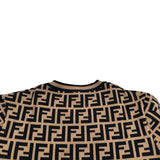 フェンディ FENDI FF総柄ニットセーター FZY703 ブラウン レーヨン レディース セーター