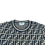 フェンディ FENDI FF総柄ニットセーター FZY703 ブラウン レーヨン レディース セーター