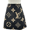 ルイ・ヴィトン LOUIS VUITTON ジャイアントモノグラムAラインミニスカート FKSK06 ブラック ウール レディース ミニスカート