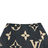 ルイ・ヴィトン LOUIS VUITTON ジャイアントモノグラムAラインミニスカート FKSK06 ブラック ウール レディース ミニスカート