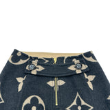 ルイ・ヴィトン LOUIS VUITTON ジャイアントモノグラムAラインミニスカート FKSK06 ブラック ウール レディース ミニスカート