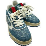 グッチ GUCCI リウェブ GG総柄デニムローカットスニーカー 834708 ブルー デニム メンズ スニーカー
