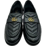 グッチ GUCCI GGマーモント キルティングローファー 670399 ブラック レザー メンズ ローファー