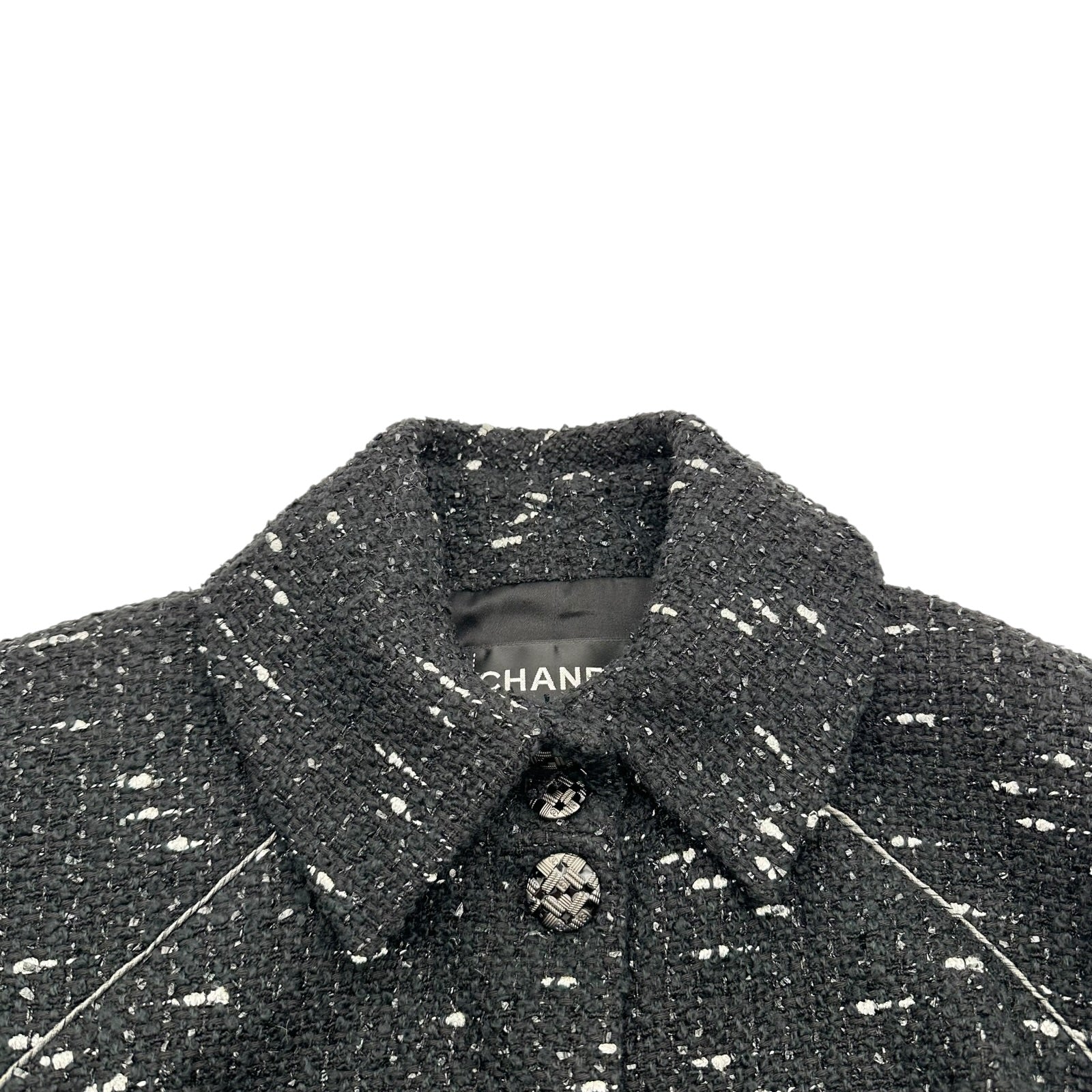 シャネル CHANEL ココマークボタンツイードジャケット P59895 ブラック