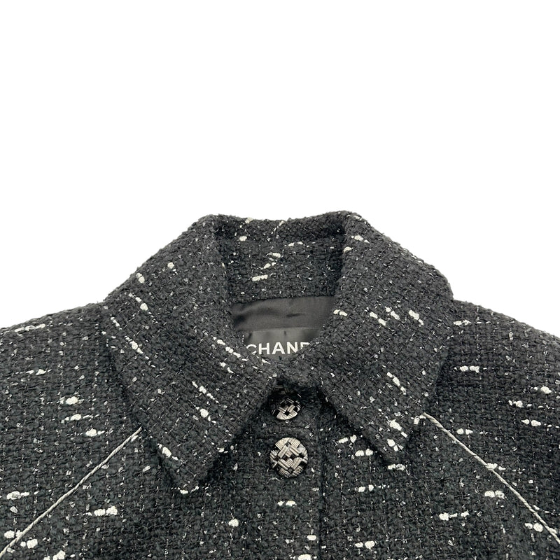 シャネル CHANEL ココマークボタンツイードジャケット P59895 ブラック