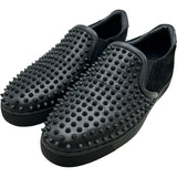 クリスチャン・ルブタン Christian louboutin Fun Sailor Boat スタッズスリッポン 3230024 ブラック レザー メンズ スリッポン