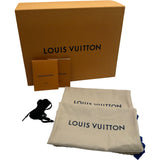 ルイ・ヴィトン LOUIS VUITTON ルクセンブルグライン ロゴ 刺繡ローカットスニーカー 1A4N6B ブラック レザー メンズ スニーカー