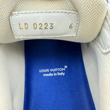 ルイ・ヴィトン LOUIS VUITTON トレイナーライン ローカットスニーカー LD0223 ブルー ファブリック メンズ スニーカー