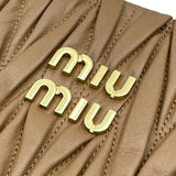 ミュウミュウ miu miu マテラッセ トートバッグ 5B6258 キャメル ナッパレザー レディース ショルダーバッグ