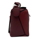 ロエベ LOEWE パズルバッグ スモール 322.300S21 ボルドー/ホワイト カーフスキン レディース ショルダーバッグ