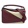 ロエベ LOEWE パズルバッグ スモール 322.300S21 ボルドー/ホワイト カーフスキン レディース ショルダーバッグ