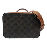 セリーヌ CELINE メッセンジャーボックス 113872 タン トリオンフキャンバス/レザー レディース ショルダーバッグ