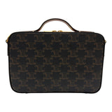 セリーヌ CELINE メッセンジャーボックス 113872 タン トリオンフキャンバス/レザー レディース ショルダーバッグ