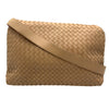 ボッテガ・ヴェネタ BOTTEGA VENETA オリンピア イントレチャート ショルダーバッグ ベージュ レザー ユニセックス ショルダーバッグ