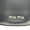 ミュウミュウ miu miu フラワー バケットバッグ 5BE516 ブラック レザー レディース ショルダーバッグ