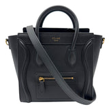 セリーヌ CELINE ラゲージナノショッパー 168243 ブラック ドラムドカーフ レディース ショルダーバッグ