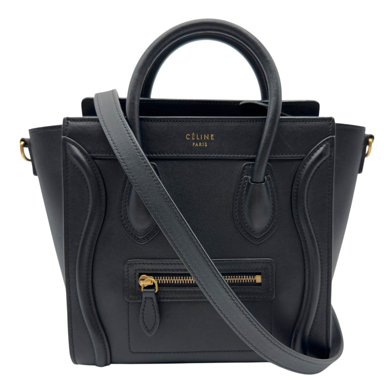 セリーヌ CELINE ラゲージナノショッパー 168243 ブラック ドラムド