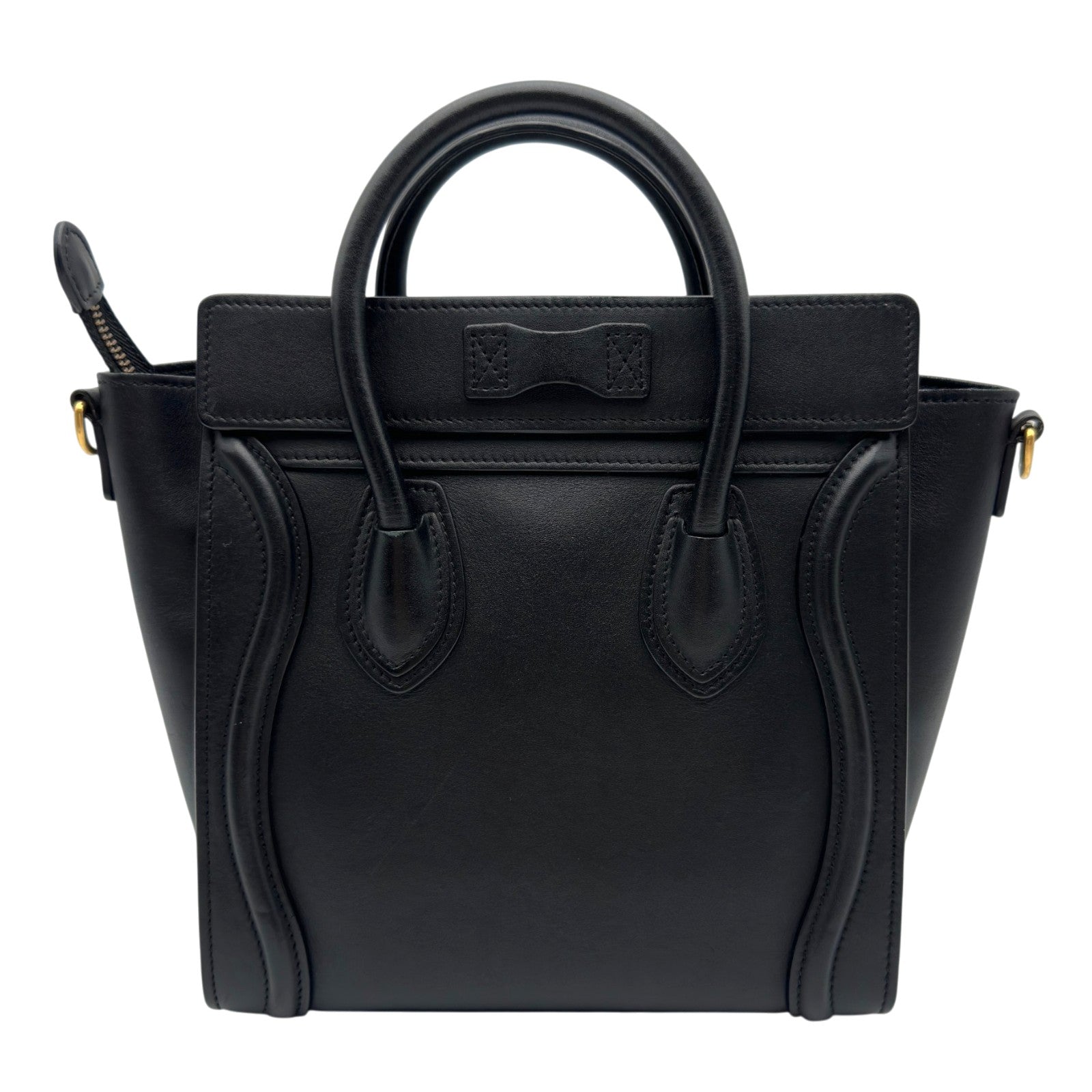 CELINE ラゲージ ナノ ブラック セリーヌ CELINE ラゲージナノショッパー 168243 ブラック ドラムド