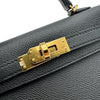 エルメス HERMES ミニケリー2 G刻印 ブラック ゴールド金具 エプソン レディース ハンドバッグ