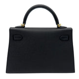 エルメス HERMES ミニケリー2 G刻印 ブラック ゴールド金具 エプソン レディース ハンドバッグ