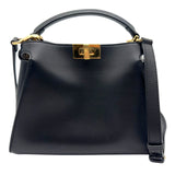 フェンディ FENDI ピーカブー アイコニック エッセンシャリー 8BN302 ブラック レザー レディース ハンドバッグ