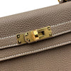 エルメス HERMES ケリー25 内縫い G刻 エトゥープ ゴールド金具 トゴ レディース ショルダーバッグ