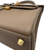 エルメス HERMES ケリー25 内縫い G刻 エトゥープ ゴールド金具 トゴ レディース ショルダーバッグ