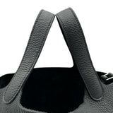 エルメス HERMES ピコタンロックPM K刻印 ブラック シルバー金具 トリヨン レディース ハンドバッグ