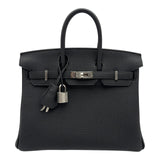 エルメス HERMES バーキン25 G刻 ブラック シルバー金具 トゴ レディース ハンドバッグ