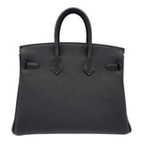 エルメス HERMES バーキン25 G刻 ブラック シルバー金具 トゴ レディース ハンドバッグ
