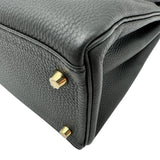 エルメス HERMES ケリー28 内縫い D刻 ブラック ゴールド金具 トリヨン レディース ショルダーバッグ