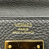 エルメス HERMES ケリー28 内縫い D刻 ブラック ゴールド金具 トリヨン レディース ショルダーバッグ