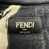 フェンディ FENDI FF柄エンボスロゴスウェットシャツ FY0178 ネイビー コットン メンズ スウェット