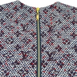 ルイ・ヴィトン LOUIS VUITTON モノグラムツイード半袖ワンピース FIDR36 ネイビー ツイード レディース ワンピース